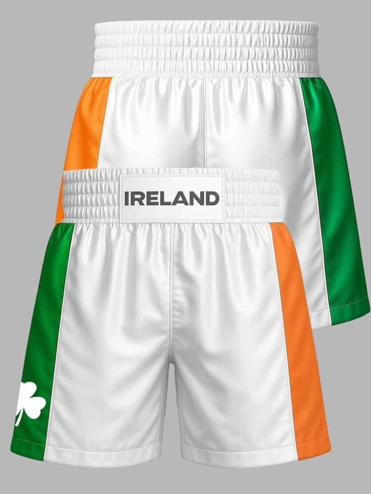 Irish Boxing Shorts White